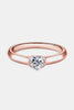 Moissanite 925 Sterling Silver Heart Solitaire Ring test