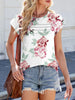 Printed Round Neck Cap Sleeve Top test