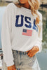 US Flag Corded Long Sleeve Sweatshirt test