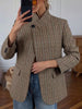 Plaid Single-Button Blazer test