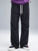 Men's Drawstring Ruched Pants with Side Stripes