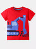 Children's Cartoon Excavator Print Short Sleeve T-Shirt test