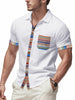 Men's Full Size Short Sleeve Shirt with Colorful Trim Plus Size test