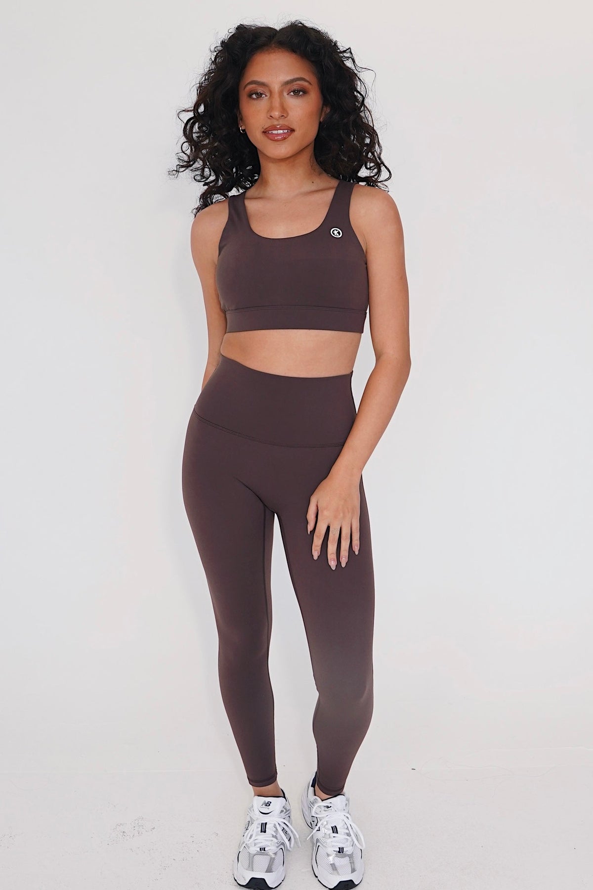 I am Beautifully Radiant Quick Dry Coffee Sports Bra