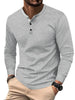 Men's Full Size Button Detail Long Sleeve T-Shirt Plus Size test