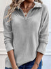 Full Size Quarter Zip Long Sleeve Top test