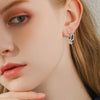 925 Sterling Silver Moissanite C-Hoop Earrings test