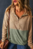 Contrast Half Zip Long Sleeve Sweatshirt test
