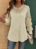 Lace Patchwork Long Sleeve Blouse test