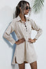 Perfee Lace Up Collar Shirt Dress test