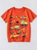 Children's Construction Vehicle Crew Neck Short Sleeve T-Shirt test