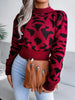 Leopard Round Neck Dropped Shoulder Sweater test