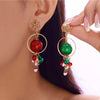 Christmas Snowflake Dangle Earrings with Colorful Beads test