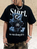 Men's Teddy Bear Graphic Round Neck Oversized T-Shirt test