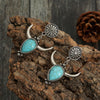 Artificial Turquoise Alloy Cow Head Earrings test