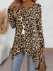 Leopard Round Neck Long Sleeve T-Shirt test
