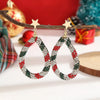 Christmas Rhinestone Teardrop Earrings test