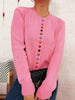 Button-Front Cardigan with Colorful Detail Buttons test