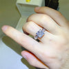 3 Carat Moissanite 925 Sterling Silver Square Shape Ring test