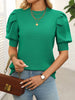 Mandy Mock Neck Puff Sleeve Sweater test