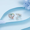 925 Sterling Silver Zircon Heart Stud Earrings test