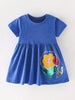 Children's Flower Sequin Short Sleeve Dress