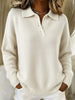 Full Size Button Detail Drop Shoulder Sweater Plus Size test