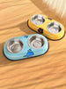 Cartoon Double Pet Bowls test