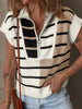 Striped Half Zip Sweater Vest test