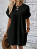 Round Neck Short Sleeve Mini Dress test