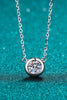 Moissanite Round Pendant Chain Necklace test