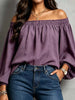 Off-Shoulder Long Sleeve Blouse test