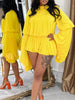 Elegant Pleated Bell Sleeve Romper test