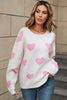 Angel Wings Heart Round Neck Dropped Shoulder Sweater test