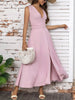 Full Size Slit V-Neck Sleeveless Dress Plus Size test