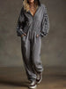 Zip-Up Long Sleeve Hooded Jumpsuit test