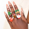 5 Piece Christmas-Themed Rings test