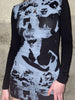 Printed Round Neck Long Sleeve Mini Dress test