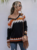 Geometric Pattern V-Neck Sweater test