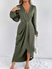 Satin Balloon Sleeve Midi Dress test