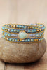 Handmade Teardrop Shape Triple Layer Beaded Bracelet test