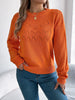 Openwork Round Neck Long Sleeve Sweater test