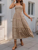 Printed Tiered Wide Strap Midi Dress test