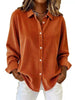 Full Size Corduroy Button-Down Shirt Plus Size test