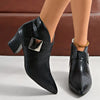 Point Toe Block Heels Boots test