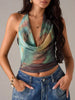 Abstract Print Halter Neck Cami test