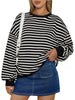 Oversized Striped Crewneck Sweatshirt test
