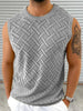 Men's Round Neck Sleeveless Eyelet Knit Top test