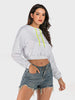 Perfee Drawstring Letter Long Sleeve Hoodie test