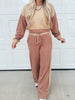 Color Block Long Sleeve Crop Top Drawstring Pant Set test